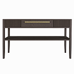 Дизайнерская Консоль с полкой и ящиком Primo Темный орех варинант исполнения - 8 | Loft Concept в Саратове