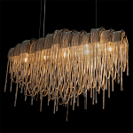 Люстра подвесная с металлическими цепочками и изогнутыми металлическими дугами 72 см Atlantis Chain варинант исполнения - 8 | Loft Concept в Саратове