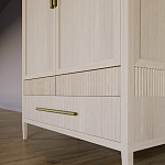 Шкаф платяной Primo с выдвижными ящиками шпон Черный дуб варинант исполнения - 5 | Loft Concept в Саратове