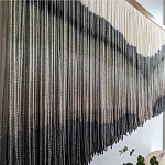 Пейзаж из нитей Макраме Wall decor Black and White Landscape варинант исполнения - 2 | Loft Concept в Саратове