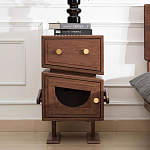 Тумбочка прикроватная с ящиком и дверцей Робот Robot Desk варинант исполнения - 1 | Loft Concept в Саратове