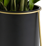 Кашпо из металла и латуни Elegance Elevated Planters черное варинант исполнения - 4 | Loft Concept в Саратове