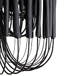 Люстра черная с несколькими ярусами деревянных палочек Bright Wooden Chandelier варинант исполнения - 6 | Loft Concept в Саратове