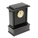 Часы настольные черные из натурального камня Обсидиан Stone Clock варинант исполнения - 2 | Loft Concept в Саратове