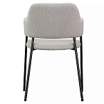 Стул мягкий с подлокотниками Chair Gray Upholstery Boucle варинант исполнения - 4 | Loft Concept в Саратове