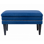Мягкая банкетка на черных ножках с зоной для хранения Casket Blue варинант исполнения - 1 | Loft Concept в Саратове