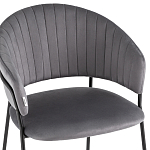 Стул в велюре серого цвета Horizon варинант исполнения - 6 | Loft Concept в Саратове