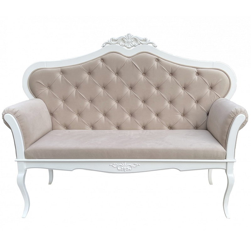 Диван в стиле прованс Montmartre Provence Sofa Beige White Белый Бежевый в Саратове | Loft Concept 