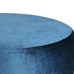 Пуф синий велюр на золотом металлическом основании Golden Belt варинант исполнения - 2 | Loft Concept в Саратове