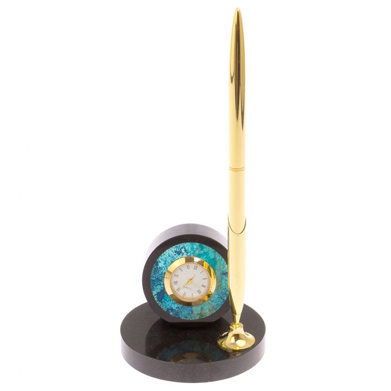 Часы настольные с ручкой из натурального камня Stone Clock Черный Голубой Фиолетовый Коричневый Зеленый Золотой Часы настольные с ручкой из натурального камня Stone Clock Черный Голубой Фиолетовый Коричневый Зеленый Золотой в Саратове | Loft Concept