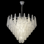Люстра с подвесками из рифленного стекла в форме капель Textured Glass Chandelier варинант исполнения - 7 | Loft Concept в Саратове