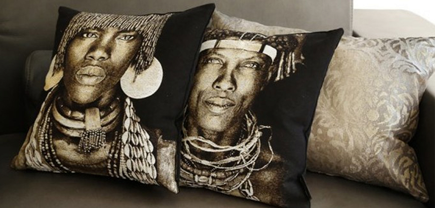 Декоративная Подушка Ovakaona Tribe Angola Декоративная Подушка Ovakaona Tribe Angola - Loft-Concept в Саратове