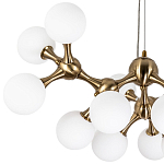 Люстра с плафонами из стеклянных шаров Pearls Suspension Brass Chandelier варинант исполнения - 3 | Loft Concept в Саратове