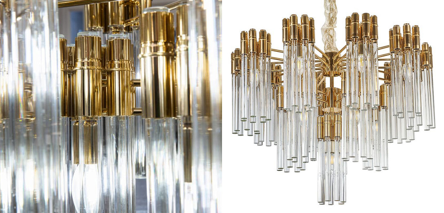 Люстра Contemporary Chandelier Crystal Gold Люстра Contemporary Chandelier Crystal Gold - Loft-Concept в Саратове