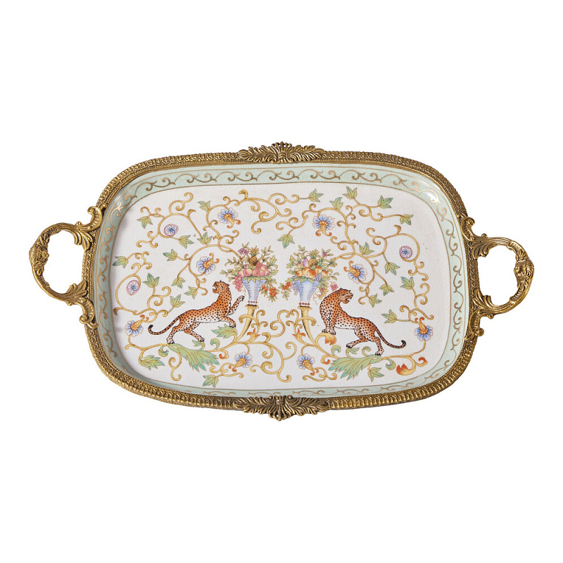 Поднос с растительным и животным дизайном Centennial Garden Мульти в Саратове | Loft Concept 