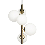 Подвесной светильник с 5-ю белыми шарообразными плафонами Bubble Chandelier варинант исполнения - 3 | Loft Concept в Саратове