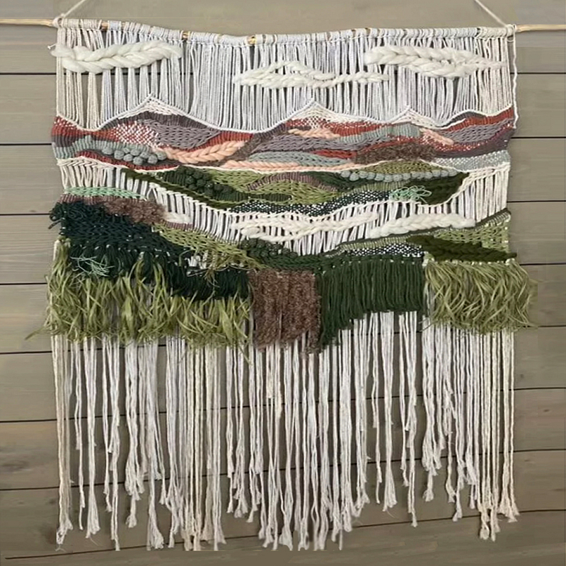  Гобелен Волшебный Лес в зеленых тонах Magic Forest I  Бежевый Зеленый в Саратове | Loft Concept 