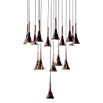 Люстра светодиодная с акриловыми конусообразными плафономи розовое золото Astra 60   варинант исполнения - 1 | Loft Concept в Саратове