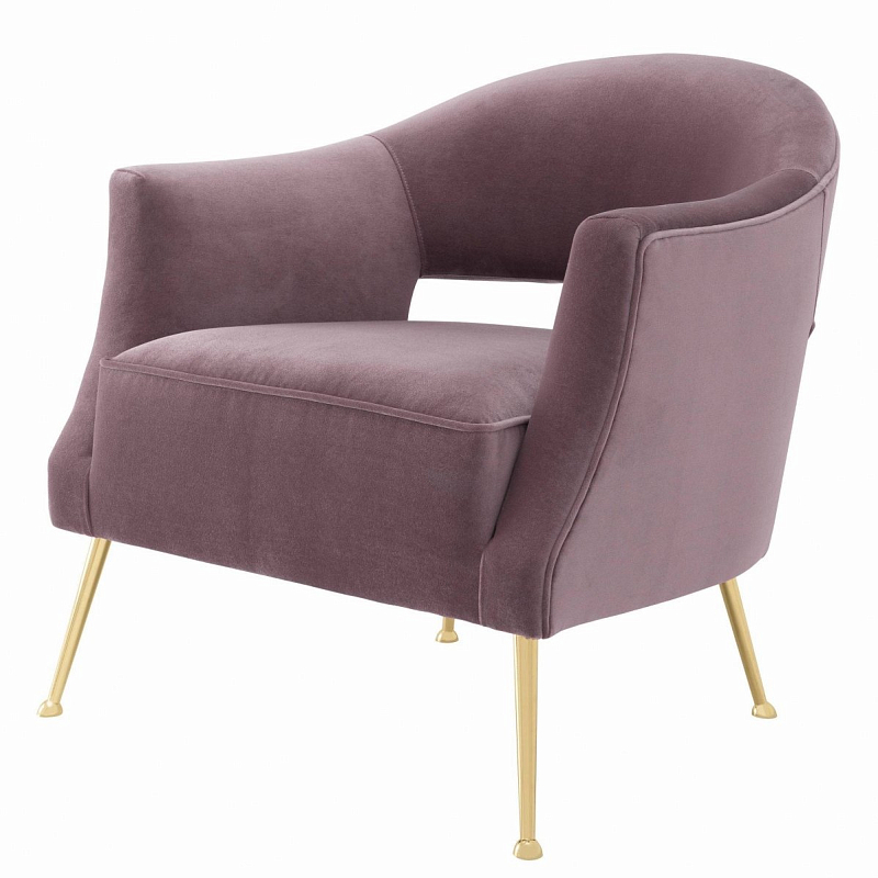 Кресло Eichholtz Chair Domaine Lilac Сиреневый Латунь Кресло Eichholtz Chair Domaine Lilac Сиреневый Латунь в Саратове | Loft Concept