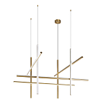 Люстра с 8-ю пересекающимися цилиндрическими плафонами на тонких тросах Trumpet tube варинант исполнения - 6 | Loft Concept в Саратове