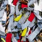 Ковер прямоугольный разноцветный из джинсовой одежды Zero Waste варинант исполнения - 3 | Loft Concept в Саратове