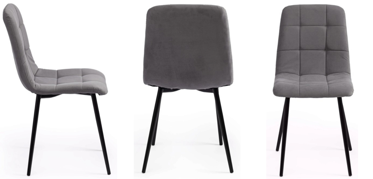 Стул Nancy Velour Grey Chair Стул Nancy Velour Grey Chair - Loft-Concept в Саратове