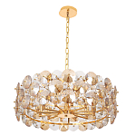 Люстра круглая золотого цвета с круглыми хрустальным элементами Solyria варинант исполнения - 3 | Loft Concept в Саратове
