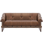 Трехместный диван Duncan винтажная коричневая кожа варинант исполнения - 1 | Loft Concept в Саратове