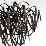 Люстра подвесная с объемной композицией из скрученных лент и металлических цепочек Atlantis Chain варинант исполнения - 5 | Loft Concept в Саратове