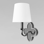 Бра с белым текстильным абажуром и фигурным основанием с зеркальной вставкой Vitorino варинант исполнения - 8 | Loft Concept в Саратове