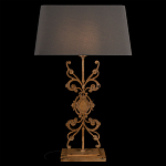 Настольная лампа на ажурном чугунном основании с серым абажуром Openwork Lamp варинант исполнения - 2 | Loft Concept в Саратове