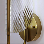 Бра с изогнутым рельефным плафоном Textured Glass варинант исполнения - 4 | Loft Concept в Саратове