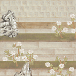 Обои ручная роспись The Art of Learning and Steps for the Flowers by Teo Yang Original colourway on Icefield India tea paper варинант исполнения - 1 | Loft Concept в Саратове