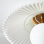 Потолочный светильник с белым плиссированным абажуром Headquarters варинант исполнения - 4 | Loft Concept в Саратове