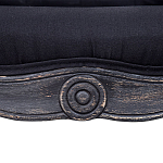 Кресло низкое в стиле прованс Черный Лен Louis French Armchair  варинант исполнения - 5 | Loft Concept в Саратове