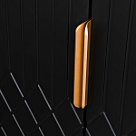 Комод черный округлой формы с рельефным фасадом Black Cut варинант исполнения - 3 | Loft Concept в Саратове