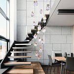 Большая каскадная люстра с хрустальными плафонами Esme Crystal Brass Cascade Chandelier 25 варинант исполнения - 2 | Loft Concept в Саратове