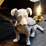 Настольная лампа в виде щенка Puppy White Table Lamp варинант исполнения - 5 | Loft Concept в Саратове