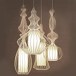 Подвесной светильник Wire Dream Pendant 1 Белый варинант исполнения - 2 | Loft Concept в Саратове