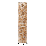 Торшер из перламутра на металлическом каркасе Indonesian Cylinder 2 варинант исполнения - 1 | Loft Concept в Саратове