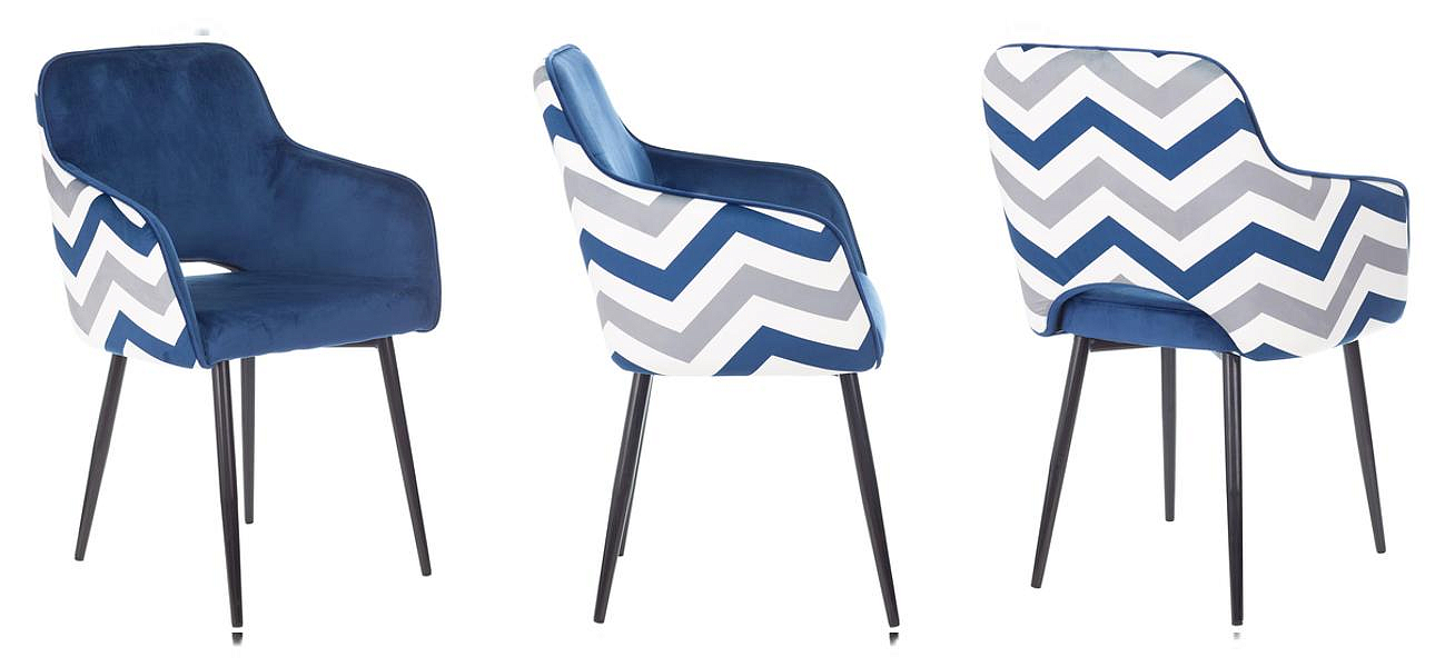 Стул SHARRON Chair Сапфировый Зигзаг Стул SHARRON Chair Сапфировый Зигзаг - Loft-Concept в Саратове