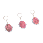 Зеркало брелок складное двухстороннее из натурального камня Родонит Stone Mirrors варинант исполнения - 4 | Loft Concept в Саратове