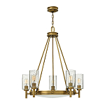  Люстра с 5-ю цилиндрическими плафонами из стекла с пузырьками Hinkley варинант исполнения - 8 | Loft Concept в Саратове