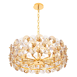 Люстра круглая золотого цвета с круглыми хрустальным элементами Solyria варинант исполнения - 5 | Loft Concept в Саратове