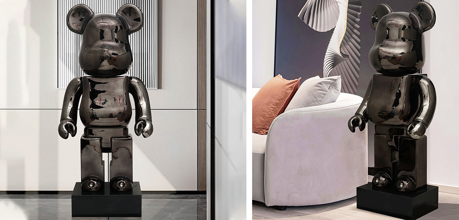 Статуэтка Bearbrick Black on stand Статуэтка Bearbrick Black on stand - Loft-Concept в Саратове