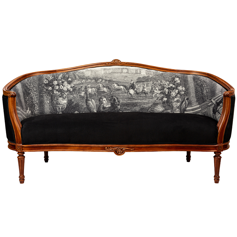 Диван Black and White Versailles Sofa Черно-белый Коричневый Диван Black and White Versailles Sofa Черно-белый Коричневый в Саратове | Loft Concept
