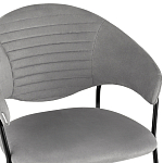 Серый стул с обивкой из искусственной замши Alexis варинант исполнения - 6 | Loft Concept в Саратове