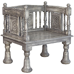 Деревянное кресло из массива манго Casco Grey Mango Chair варинант исполнения - 1 | Loft Concept в Саратове