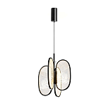 Люстра с гравировкой на акриловых плафонах Gravyura Black D 33 см варинант исполнения - 2 | Loft Concept в Саратове