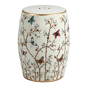 Керамический табурет Flowers & Butterflies